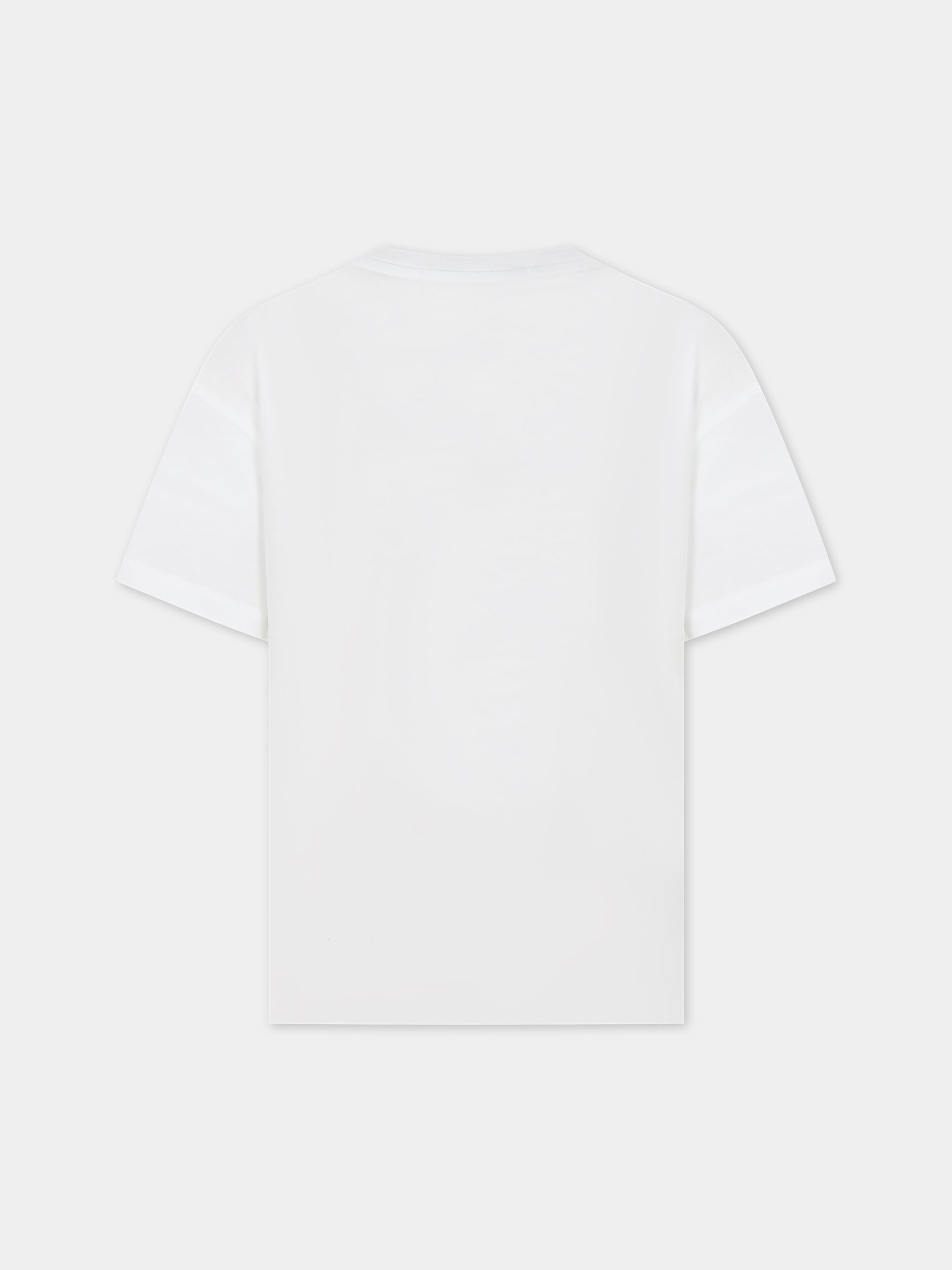 T-shirt bianca per bambini con logo,Msgm Kids,MS029315 001