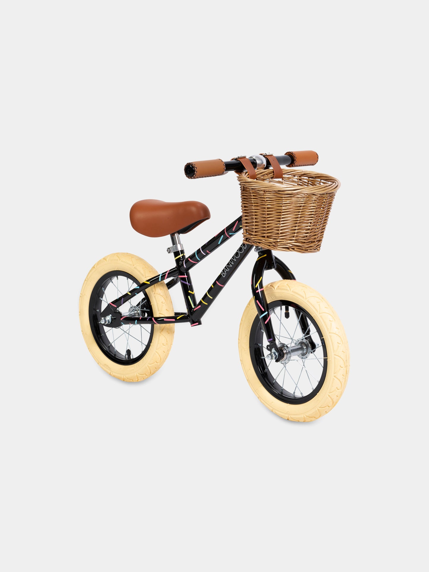 Bicicletta nera per bambini con logo,Banwood,BW F1 MAREST ALLEGRA BLACK