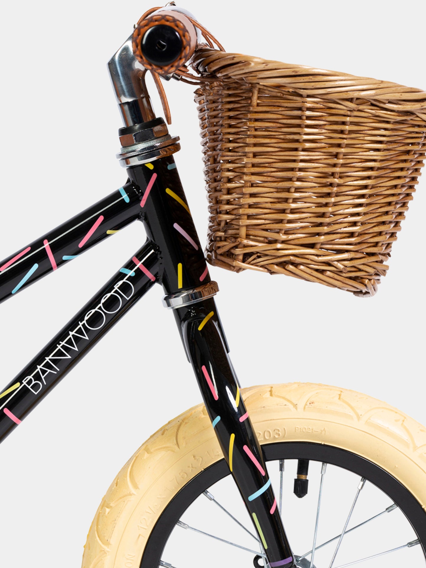 Bicicletta nera per bambini con logo,Banwood,BW F1 MAREST ALLEGRA BLACK