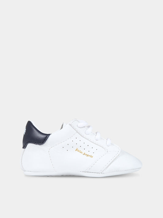 Sneakers bianche per neonato con logo,Palm Angels,PBIX001F23LEA0010146