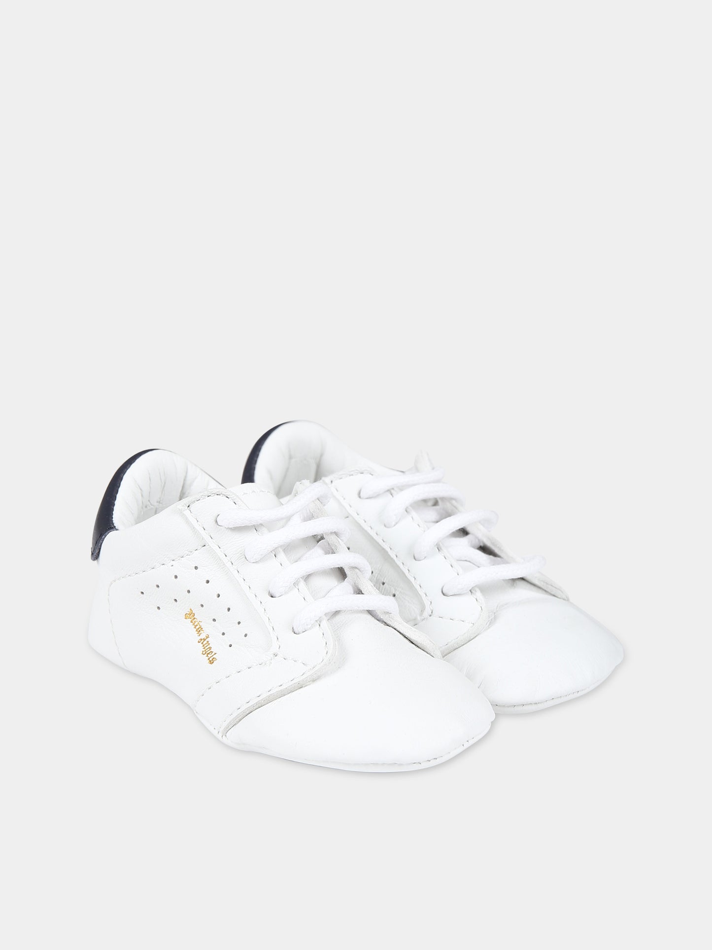 Sneakers bianche per neonato con logo,Palm Angels,PBIX001F23LEA0010146