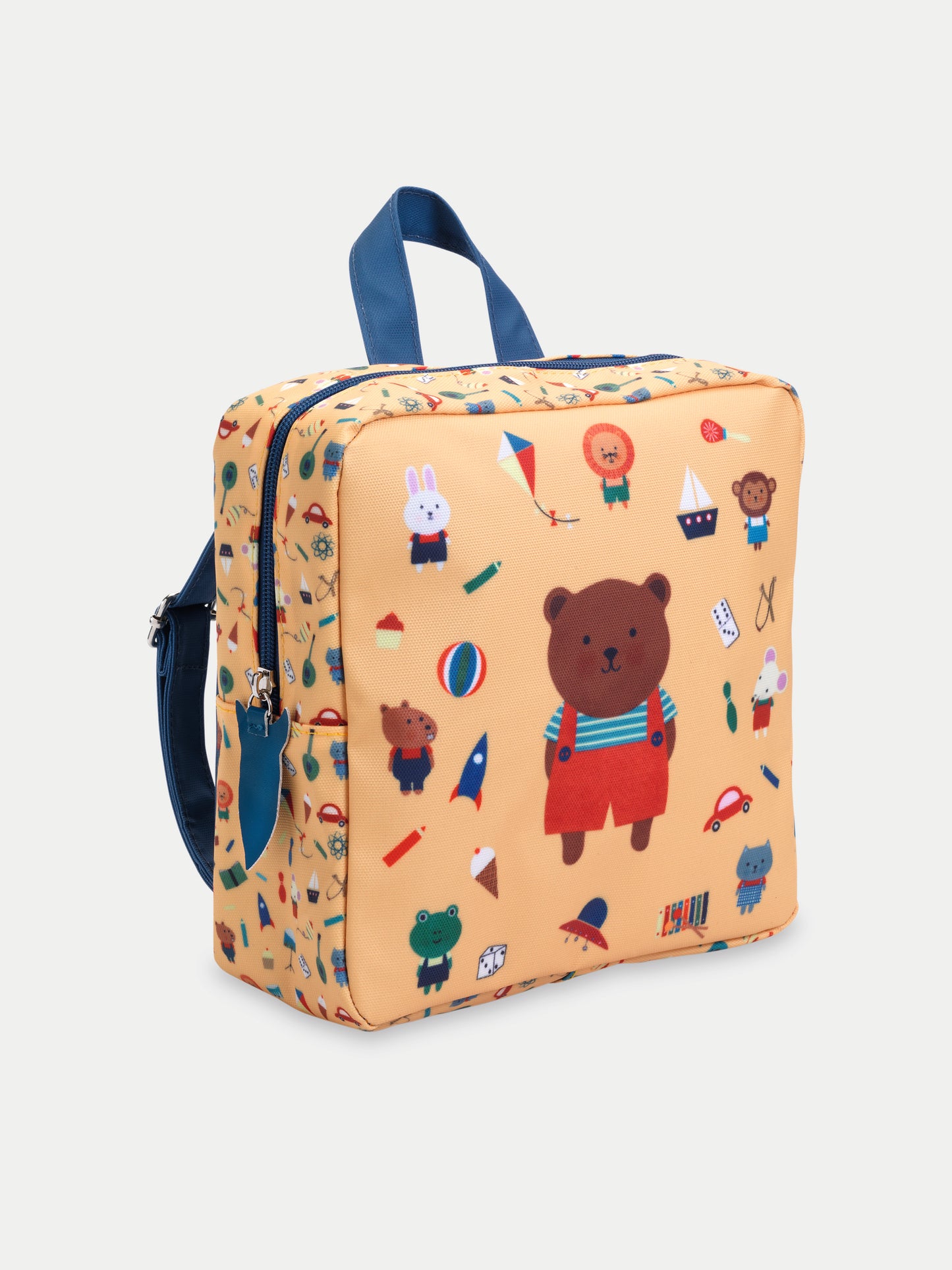 Zaino beige per bambini con orso,Djeco,DD00251