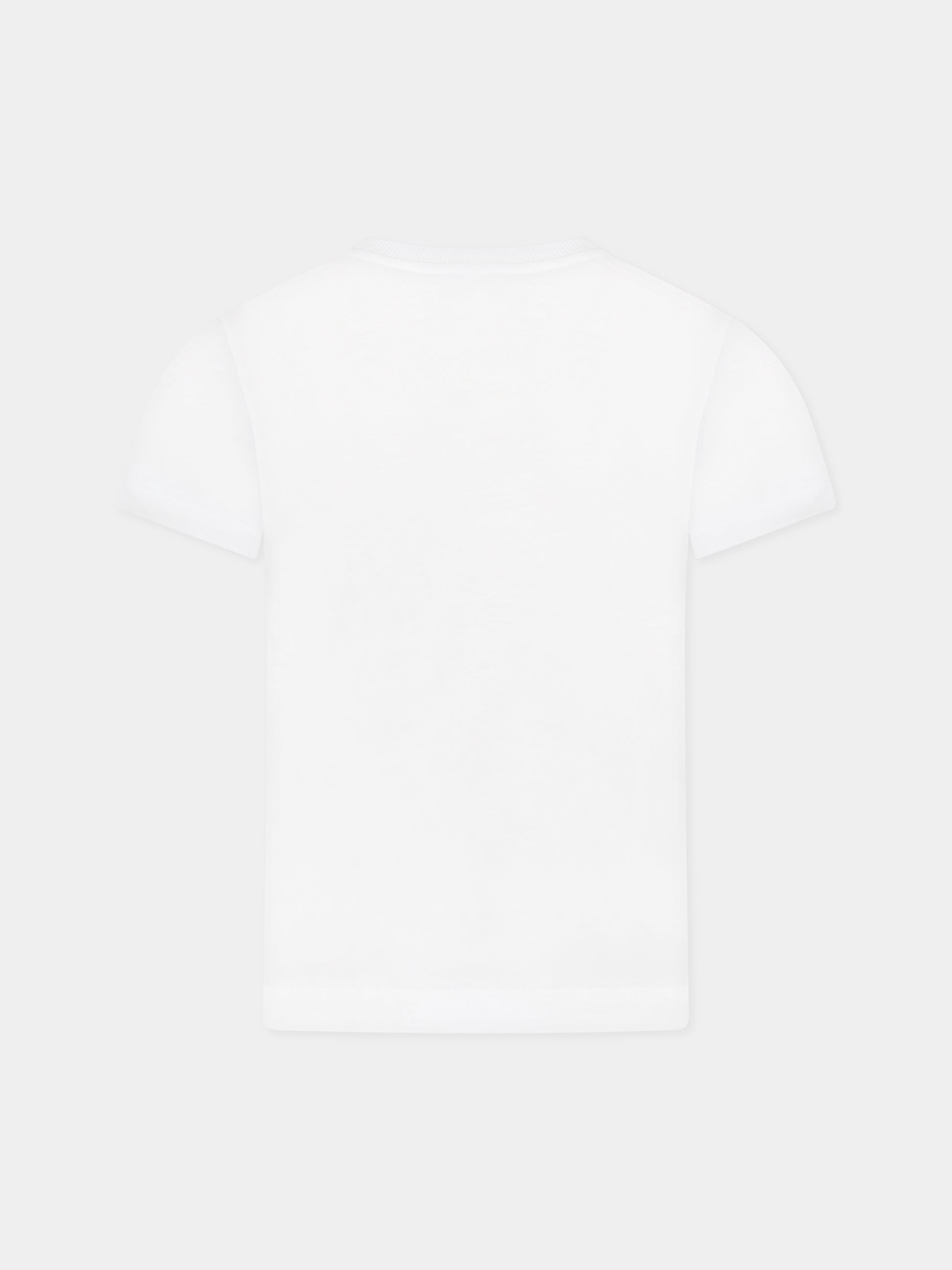 T-shirt bianca per bambini con Teddy Bear marinaio,Moschino Kids,HSM03L LAA02 10101