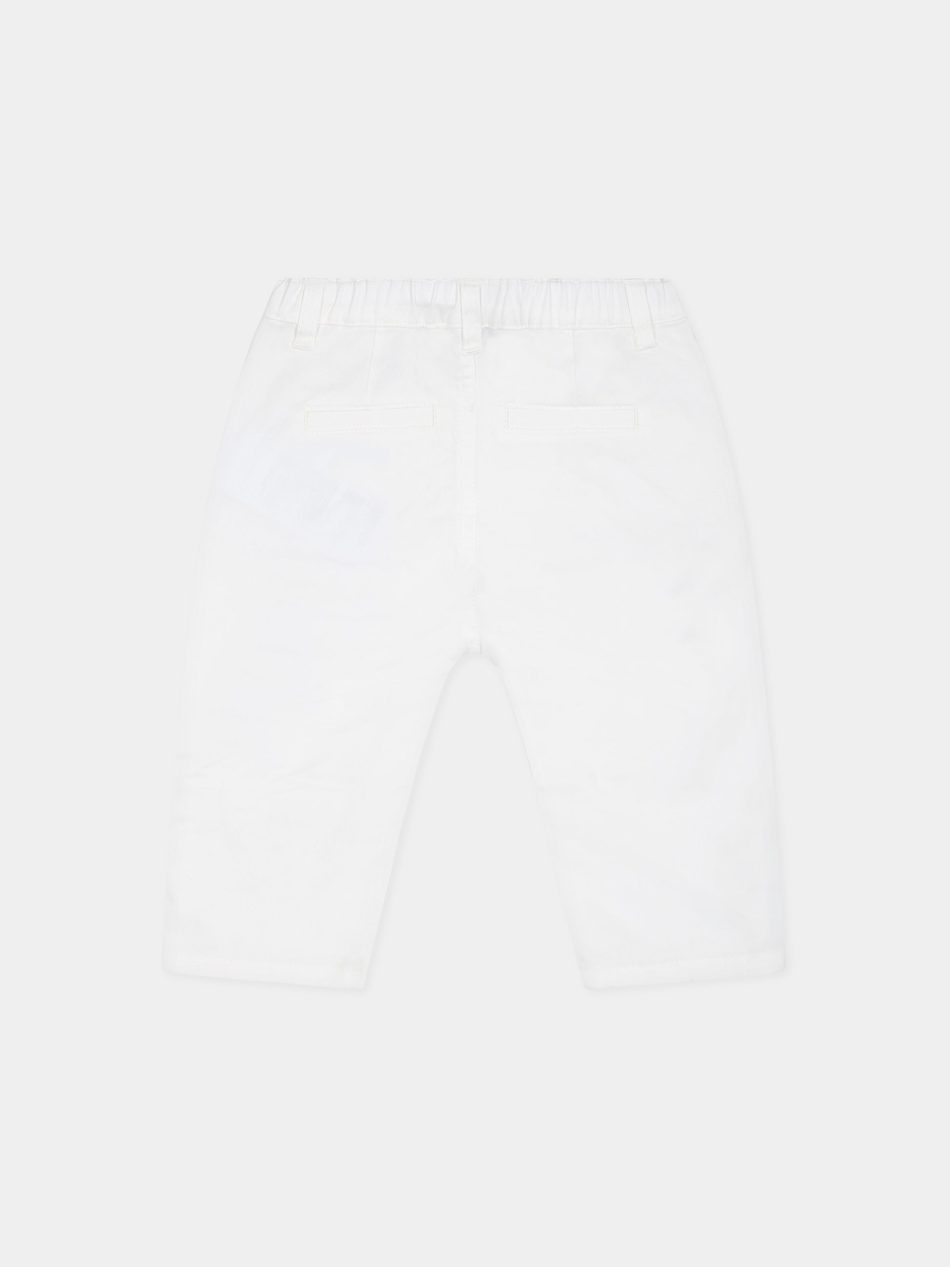 Pantaloni bianchi per neonati con Teddy Bear e logo,Moschino Kids,MUP04C LPC04 20310