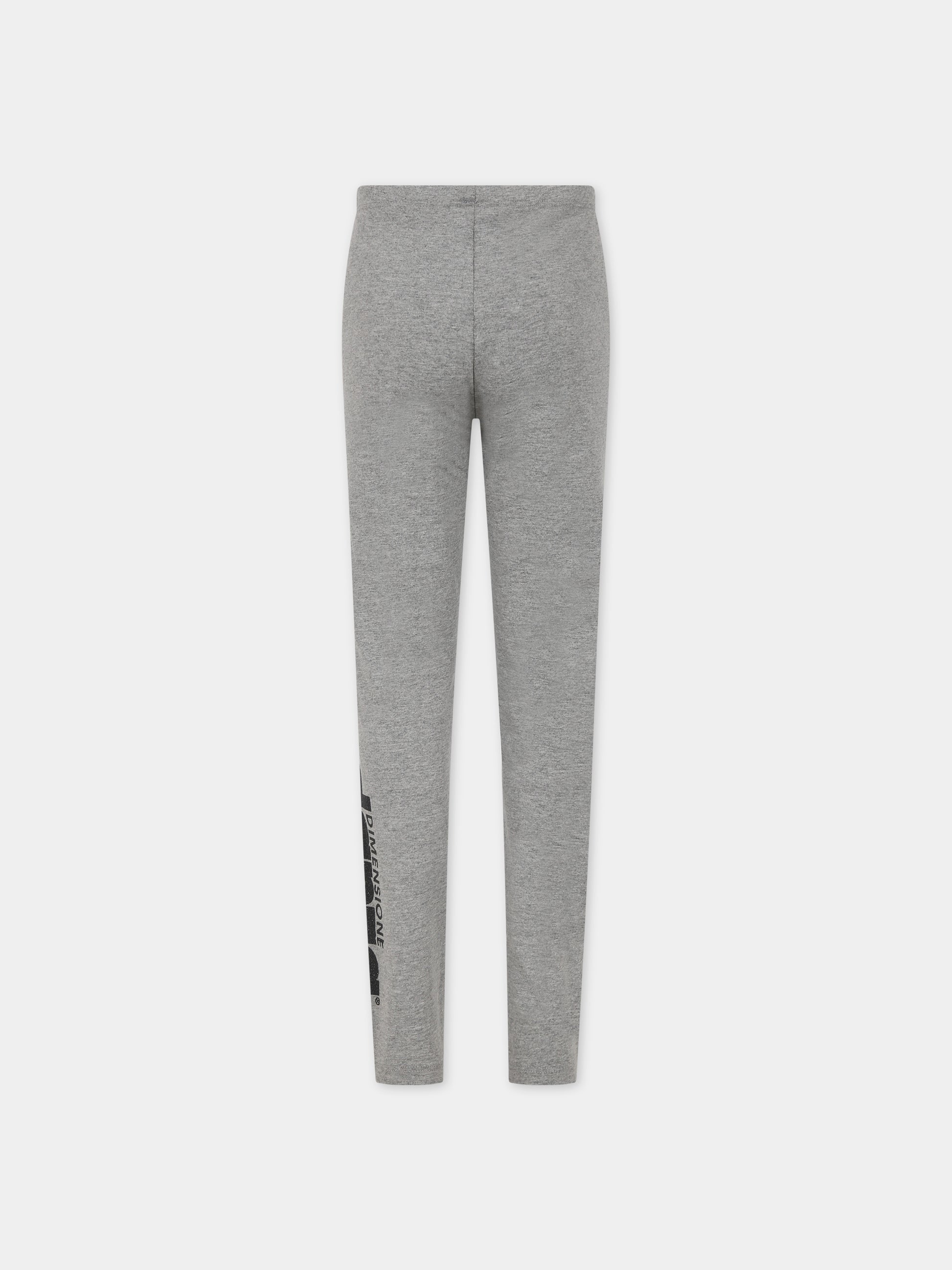 Leggings grigi per bambina con logo,Dimensione Danza,031950MG 101