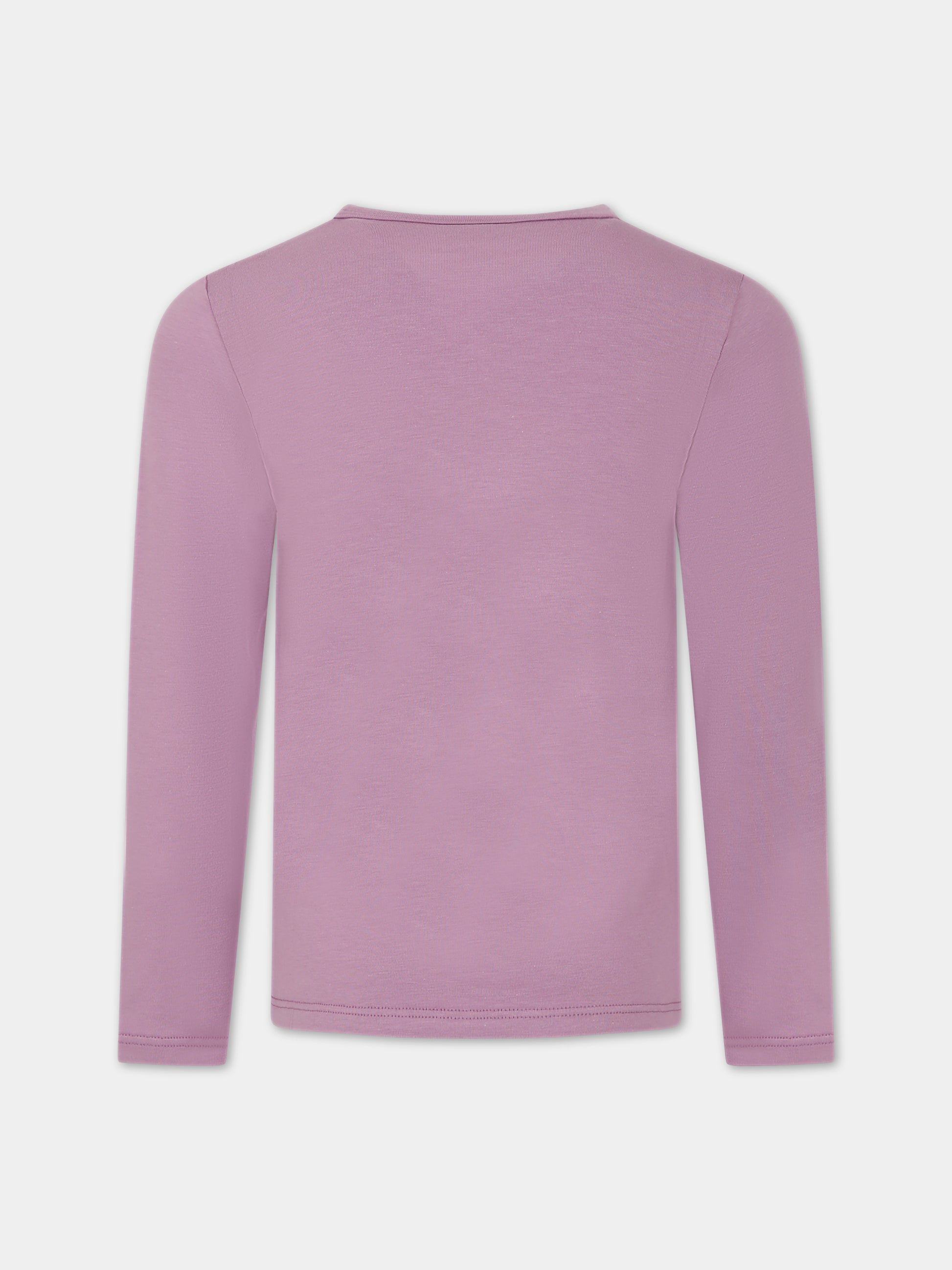 T-shirt viola per bambina con logo,Dimensione Danza,032165 046