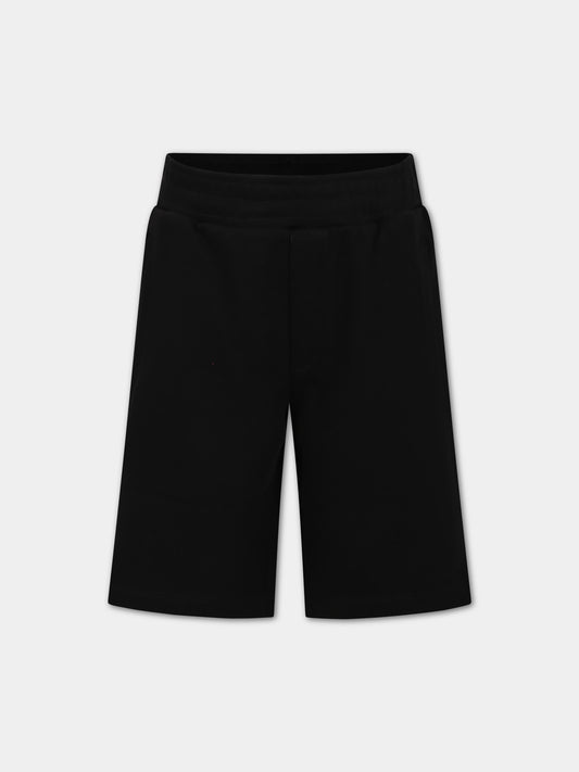 Shorts neri per bambino con iconiche saette e logo,Neil Barrett Kids,033583 110