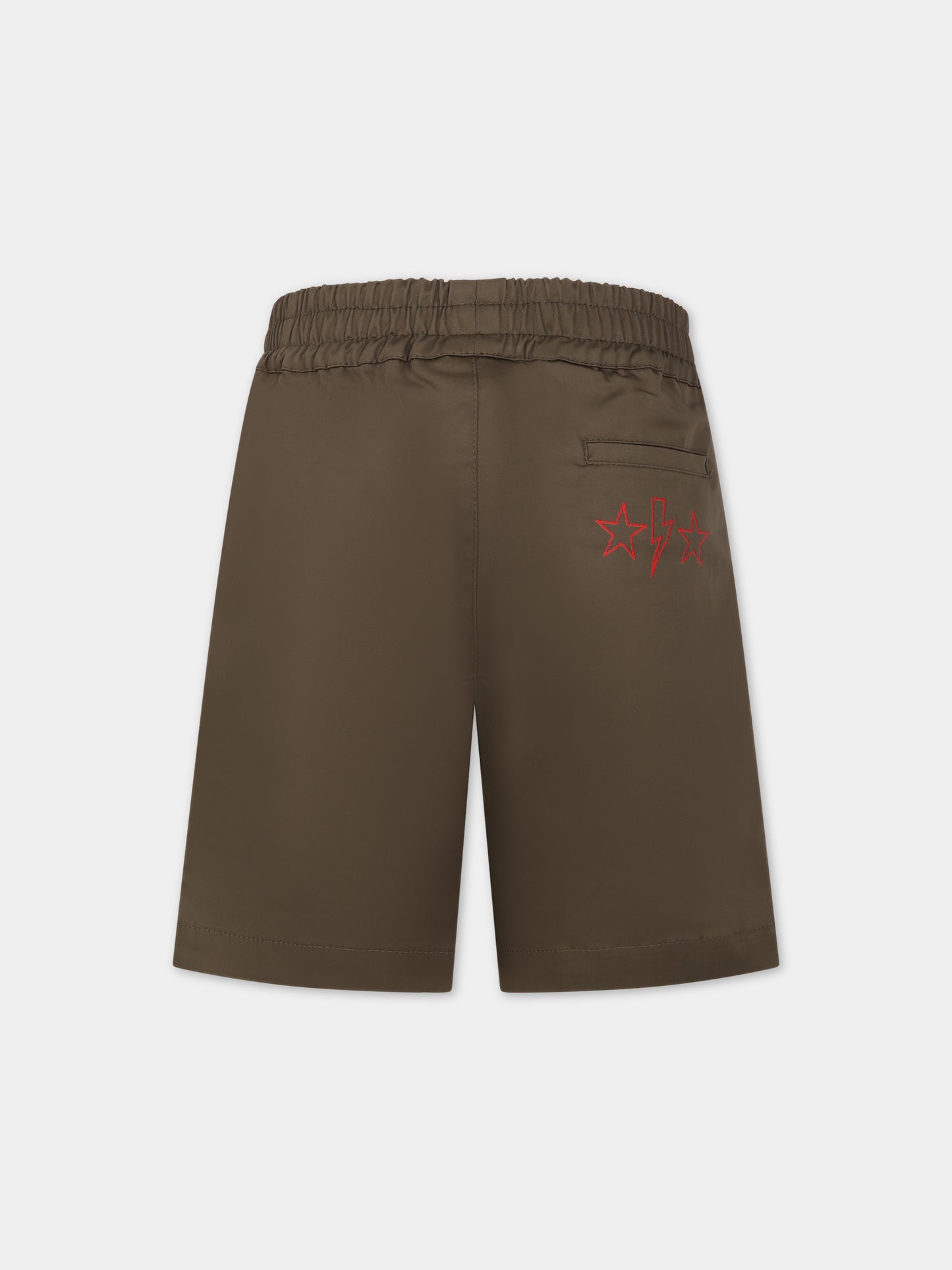 Shorts sportivo verde per bambino,Neil Barrett Kids,033614 082