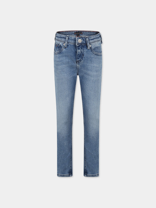 Jeans blu per bambino con logo,Tommy Hilfiger Junior,KB0KB08267 1A6