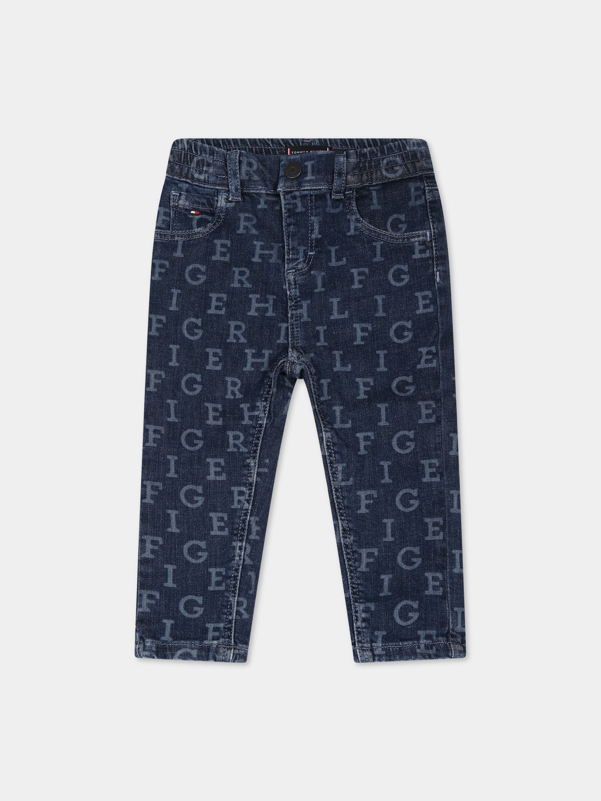 Jeans blu per neonato con logo,Tommy Hilfiger Junior,KN0KN01659 1A4