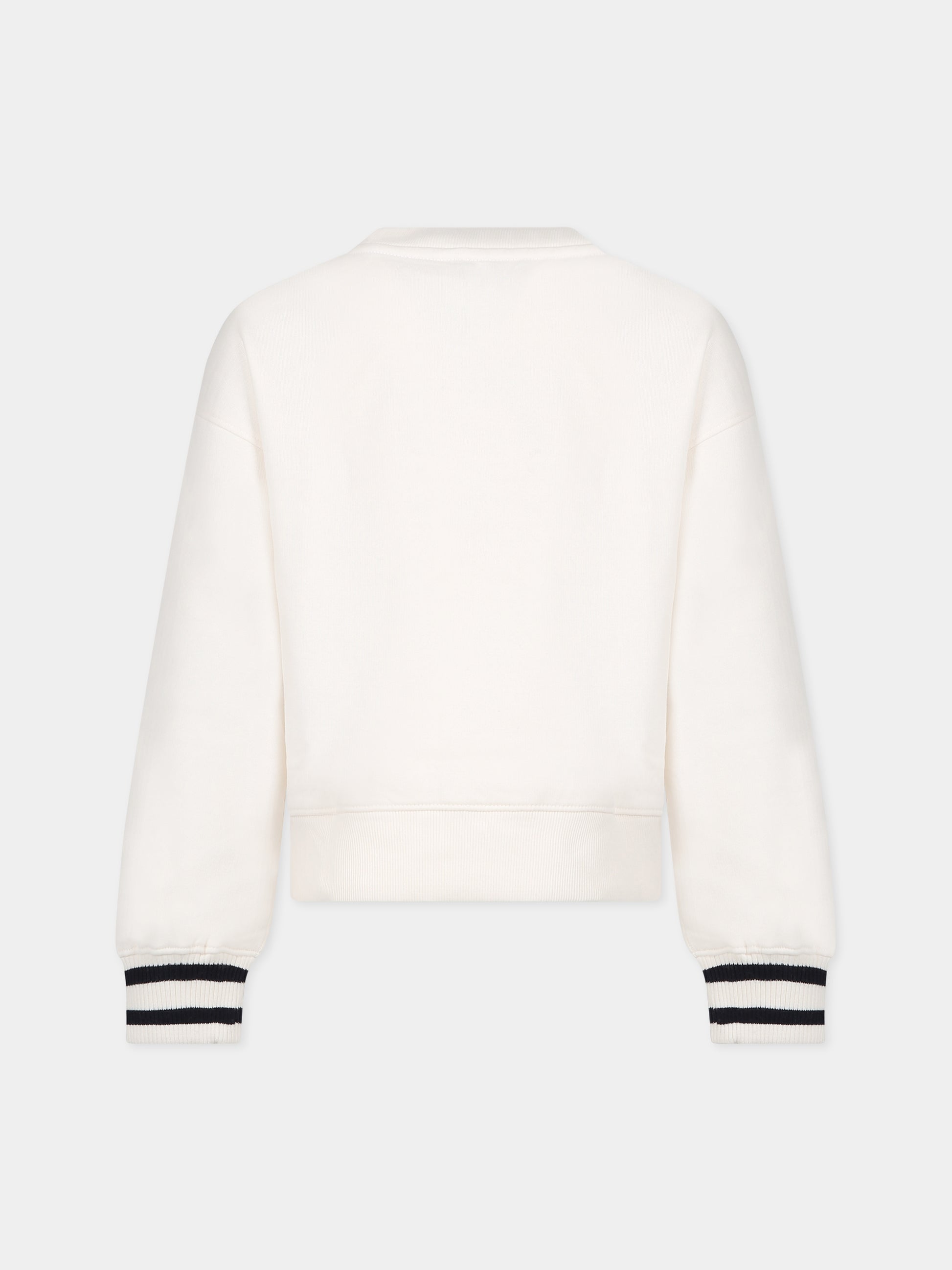 Felpa avorio per bambina con logo,Tommy Hilfiger Junior,KG0KG07372 YBH