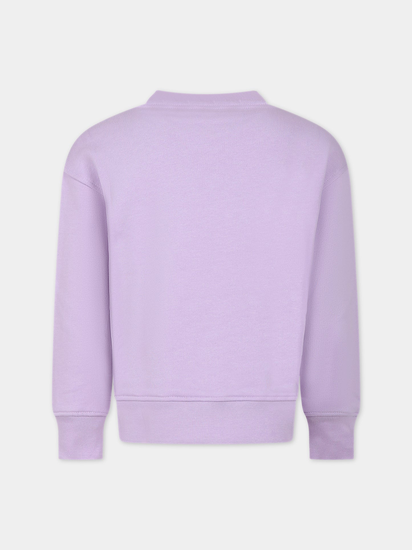 Felpa lilla per bambina con logo,Msgm Kids,MS029324 071